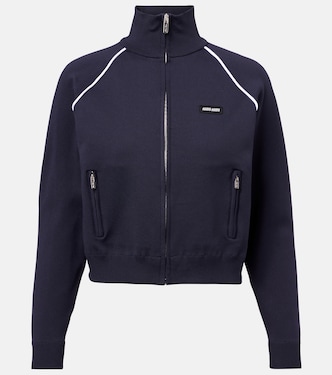 Logo zip-up sweatshirt | Miu Miu
