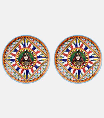 Carretto Siciliano set of 2 dinner plates | Dolce&Gabbana Casa