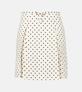 Bow-detail polka-dot miniskirt | Valentino