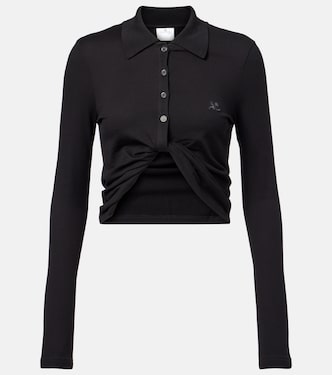 Cropped cotton polo shirt | Courrèges