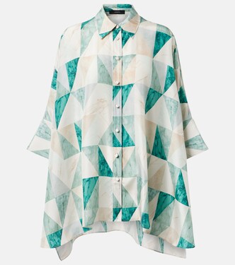 Arcole printed oversized silk shirt | Joseph