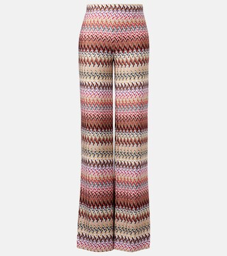 Zigzag lamé wide-leg pants | Missoni