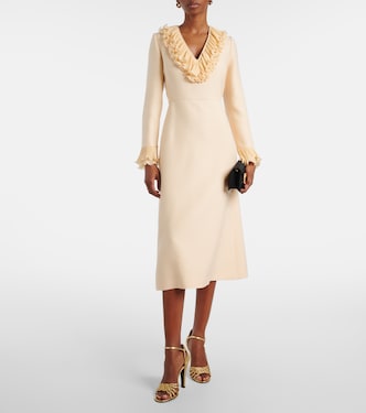 well refined crepe ruffled midi dress Well-Refined Crepe Ruffled Midi Dress