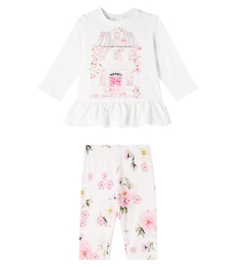 Baby Set aus Longsleeve und Leggings | Monnalisa