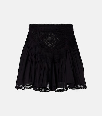 Goldie lace-trimmed cotton miniskirt | Marant Etoile