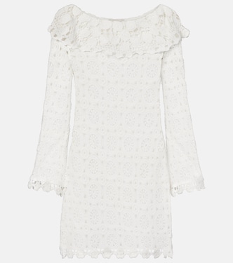 فستان قصير من القطن الكروشيه Envalira | Rixo