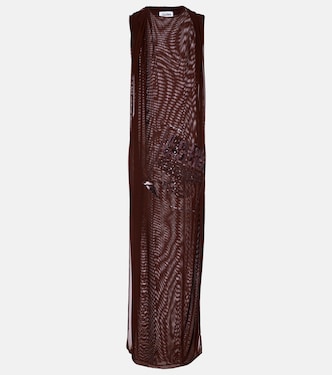 Robe longue en tulle à sequins | Jean Paul Gaultier