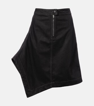 Asymmetric denim midi skirt | Lemaire
