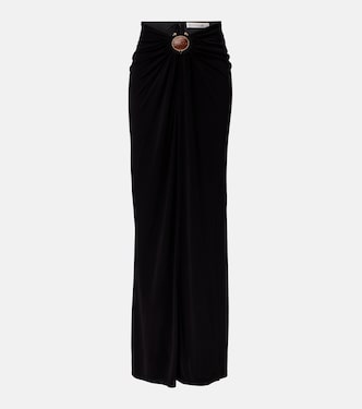 Embellished gathered jersey maxi skirt | Christopher Esber