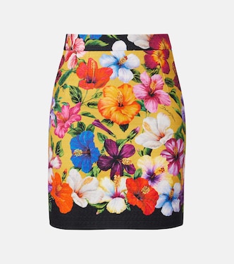 Minigonna con stampa floreale | Dolce&Gabbana