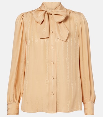 Interlocking G silk jacquard shirt | Gucci