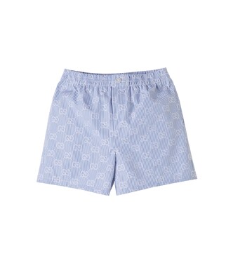 Baby GG striped cotton poplin Bermuda shorts | Gucci Kids