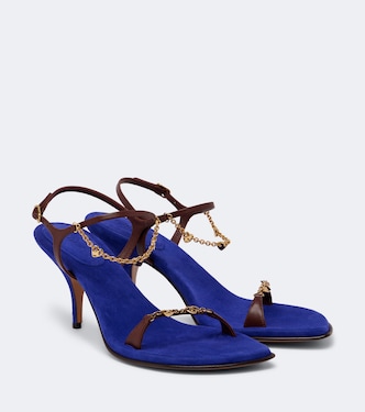 Embellished leather sandals | Chloé