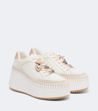 Nama leather platform sneakers | Chloé