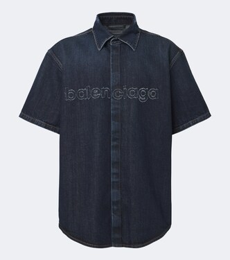 Logo denim shirt | Balenciaga