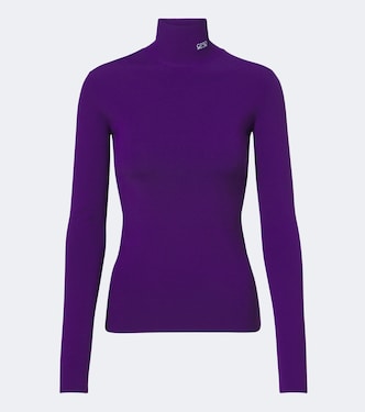 Double L jersey turtleneck top  | Loewe