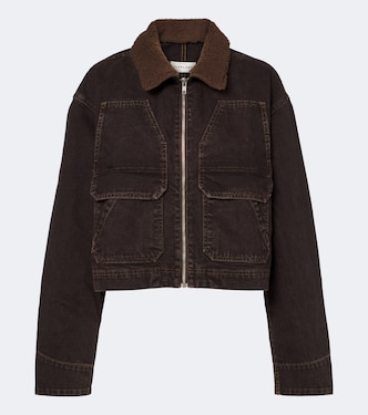 Atlas Worker shearling-trimmed denim jacket | SLVRLAKE