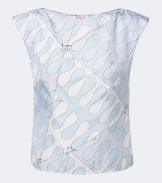 Leocorno silk twill top | Pucci