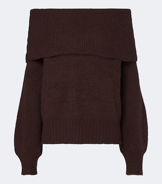 Off-shoulder cashmere and silk sweater | Jardin des Orangers