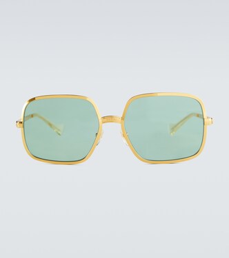 Square-frame metal sunglasses | Gucci