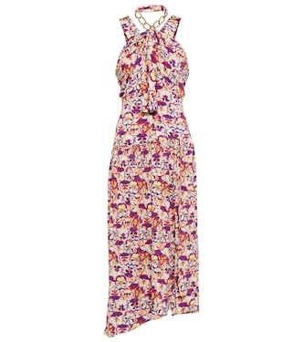 Chainlink floral jersey midi dress | Rabanne