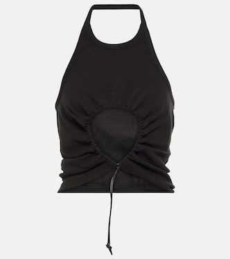 Halter neck ruched cotton top | Alaïa