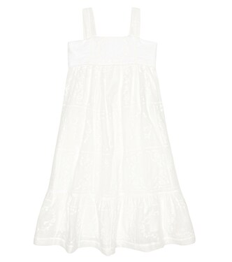 Embroidered cotton voile dress | Chloé Kids