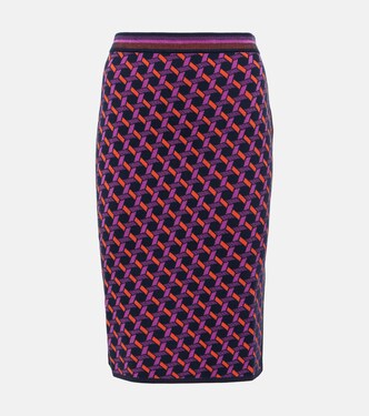 Hazel jacquard midi skirt | Diane von Furstenberg
