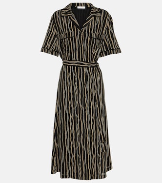 Printed silk sablé shirt dress | Chloé