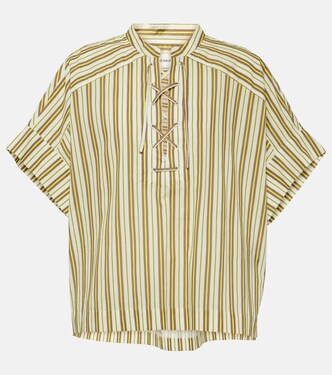 Striped cotton top | Yves Salomon
