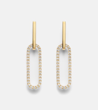 Link 18kt gold hoop earrings with diamonds | Bucherer Fine Jewellery