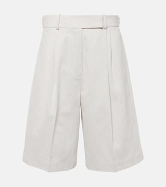Jenny cotton and linen Bermuda shorts | Proenza Schouler