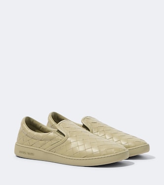 Sawyer Intrecciato leather sneakers | Bottega Veneta