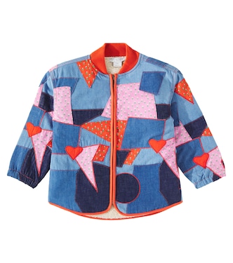 Patchwork denim bomber jacket | Stella McCartney Kids