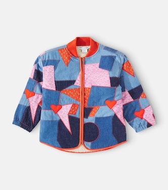 Patchwork denim bomber jacket | Stella McCartney Kids