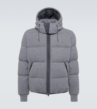 Ribbed-knit cashmere-blend down jacket | Zegna