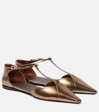 Ballerinas aus Metallic-Leder | Max Mara