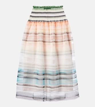 Striped tulle midi skirt | Susan Fang