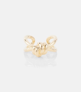 Knot gold-plated sterling silver ring | Bottega Veneta