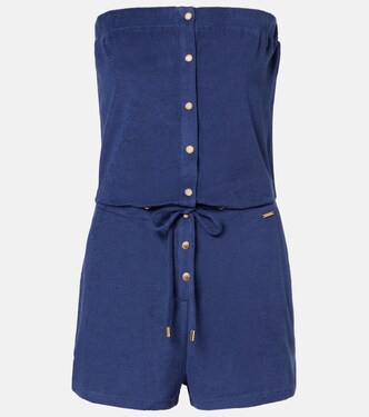 Naomi cotton-blend terry romper | Melissa Odabash