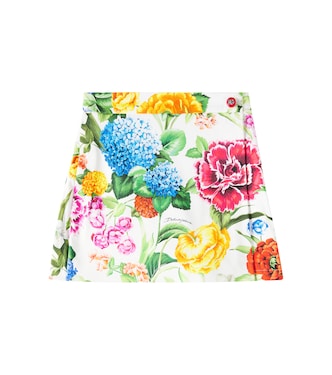 Floral cotton-blend shorts | Dolce&Gabbana Kids