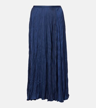 Crushed satin midi skirt | Polo Ralph Lauren