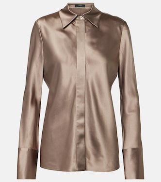 Brunel silk satin blouse | Joseph