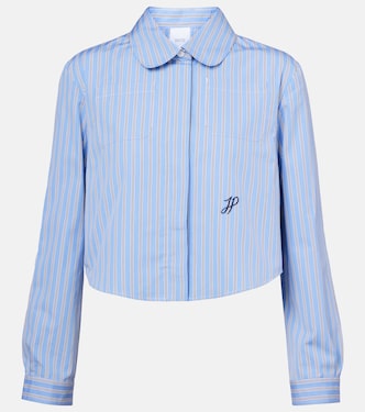 Bengal stripe cropped poplin shirt | Patou