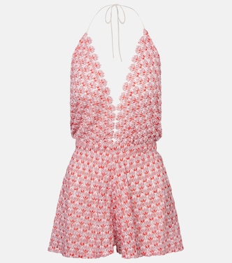 Open-knit lamé playsuit  | Missoni