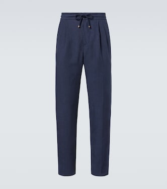 Linen straight pants | Brunello Cucinelli