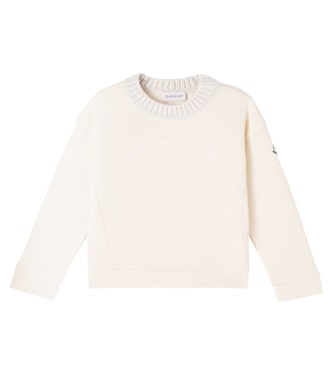 Wool-trimmed cotton jersey sweatshirt | Moncler Enfant