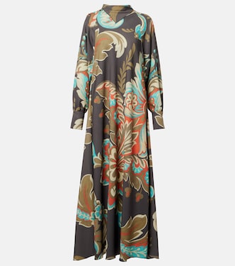 Robe longue asymétrique imprimée | Etro