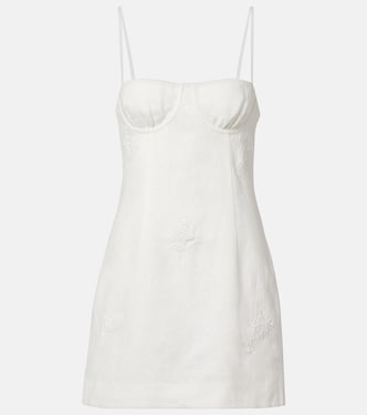 فستان قصير من الكتّان مع تطريز Alessandra | SIR