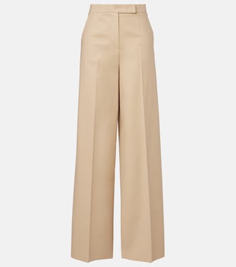 Cotton-blend wide-leg pants | Max Mara